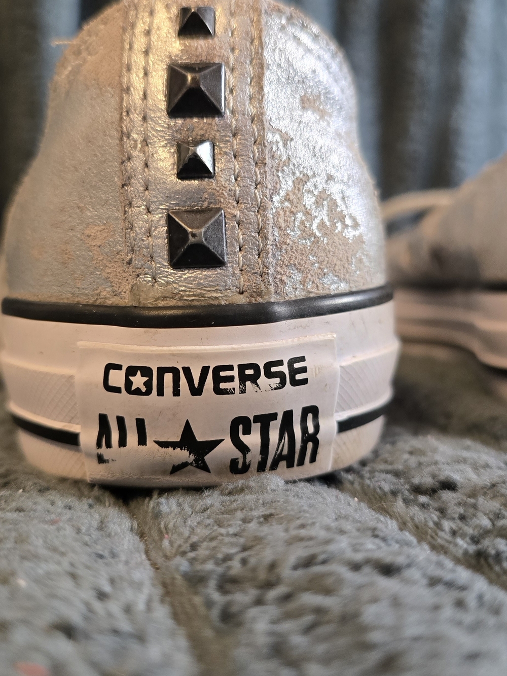 Converse Kids' All Star Metallic Silver Low Top Sneakers